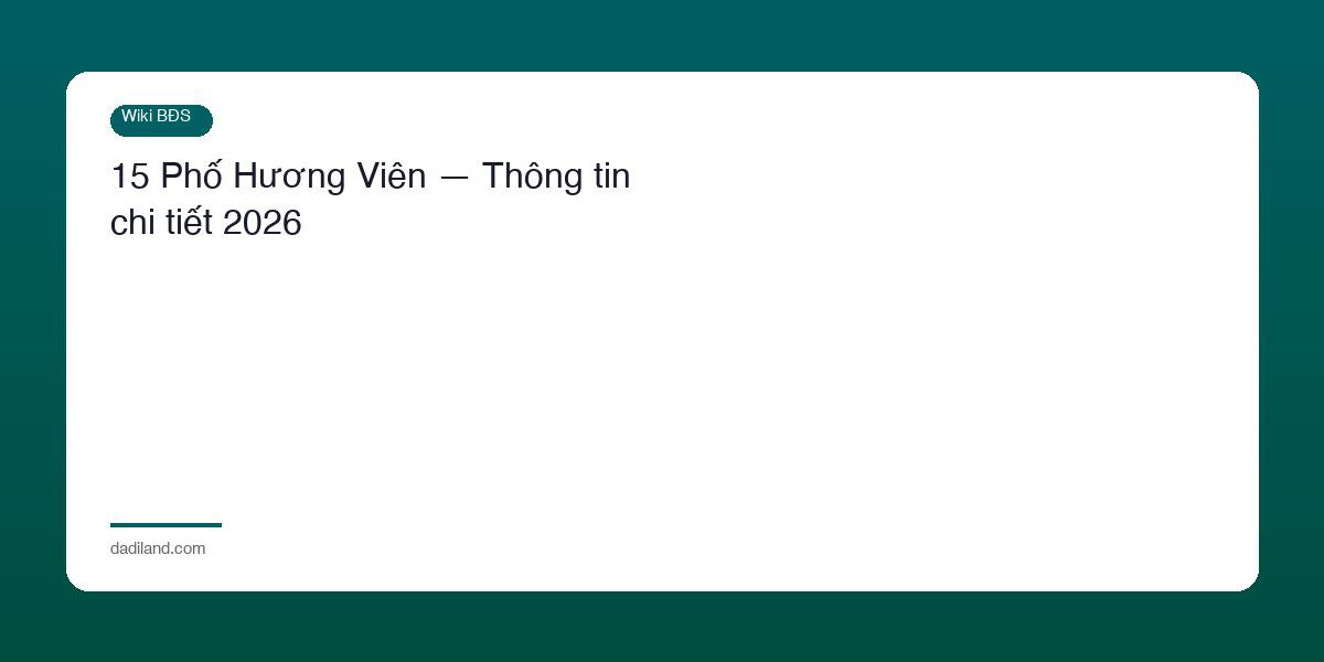 15 Pho Huong Vien