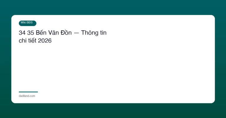 34 35 Bến Vân Đồn — Thông tin chi tiết 2026