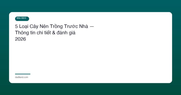 5 Loại Cây Nên Trồng Trước Nhà — Thông tin chi tiết & đánh giá 2026