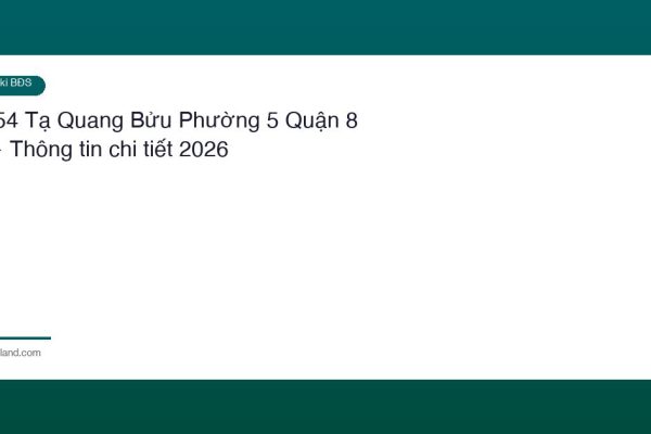 854 Ta Quang Buu Phuong 5 Quan 8