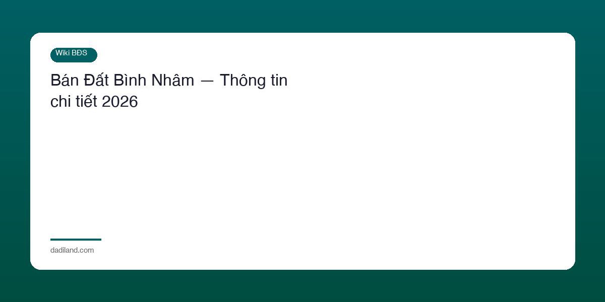Ban Dat Binh Nham