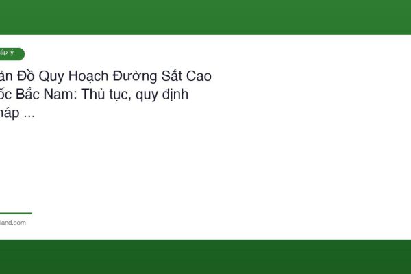Ban Do Quy Hoach Duong Sat Cao Toc Bac Nam