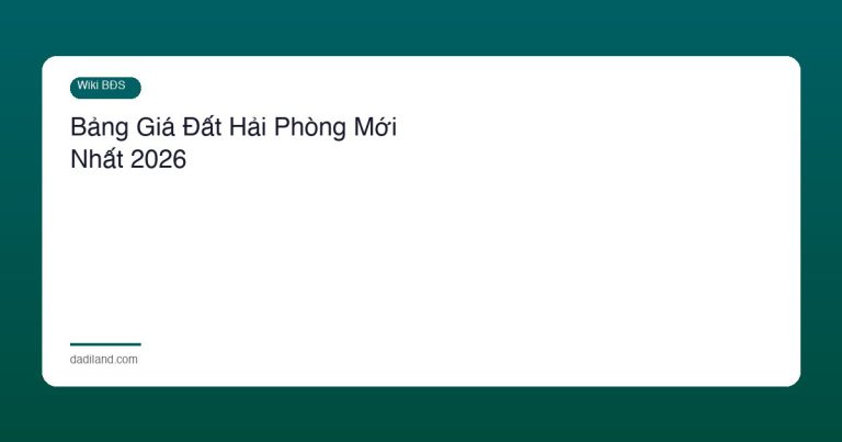 Bảng Giá Đất Hải Phòng Mới Nhất 2026