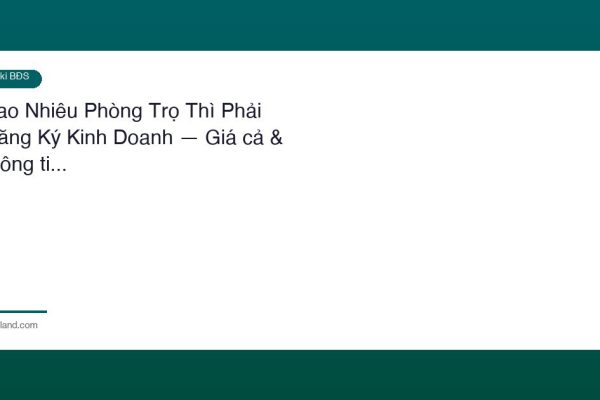 Bao Nhieu Phong Tro Thi Phai Dang Ky Kinh Doanh