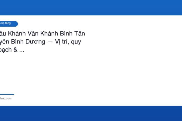 Cau Khanh Van Khanh Binh Tan Uyen Binh Duong