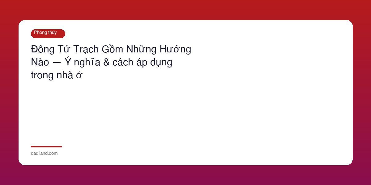 Dong Tu Trach Gom Nhung Huong Nao