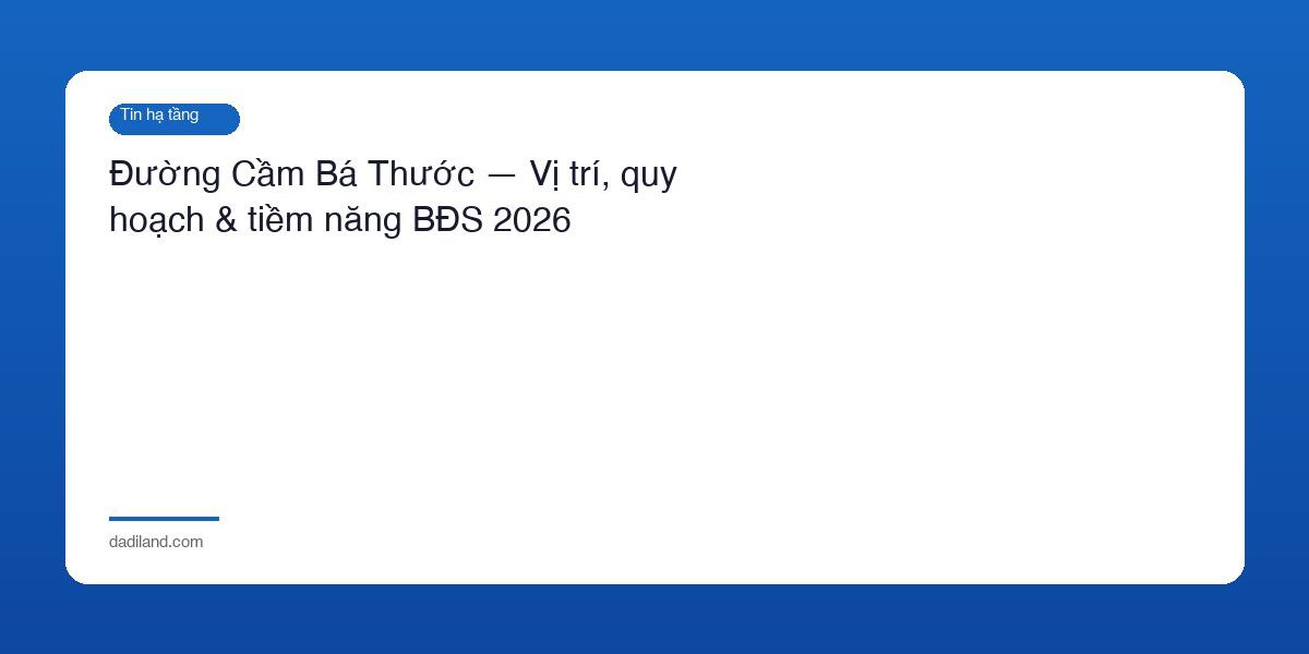 Duong Cam Ba Thuoc