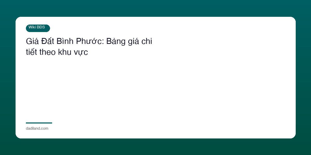 Gia Dat Binh Phuoc
