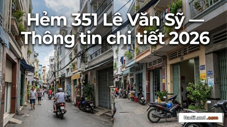 Hẻm 351 Lê Văn Sỹ — Thông tin chi tiết 2026