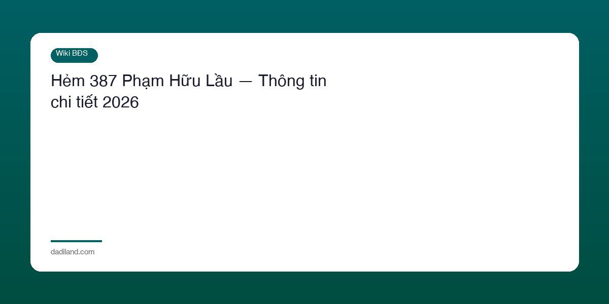 Hem 387 Pham Huu Lau