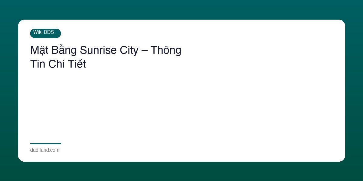 Mat Bang Sunrise City