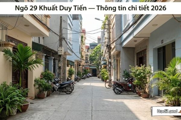 Ngõ 29 Khuất Duy Tiến — Thông tin chi tiết 2026
