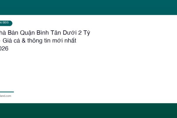 Nha Ban Quan Binh Tan Duoi 2 Ty