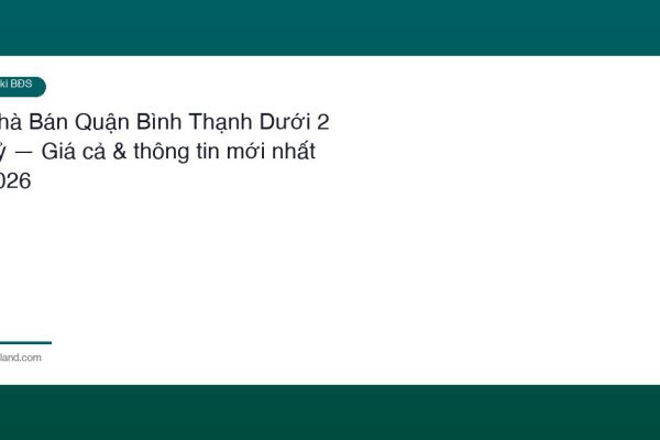 Nha Ban Quan Binh Thanh Duoi 2 Ty
