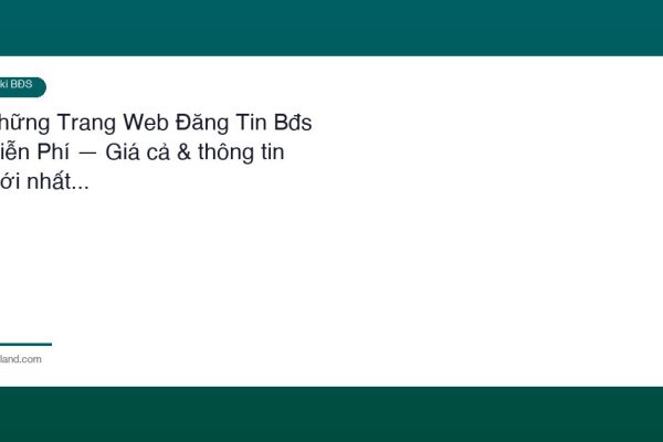 Nhung Trang Web Dang Tin Bds Mien Phi