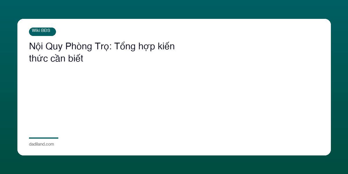 Noi Quy Phong Tro