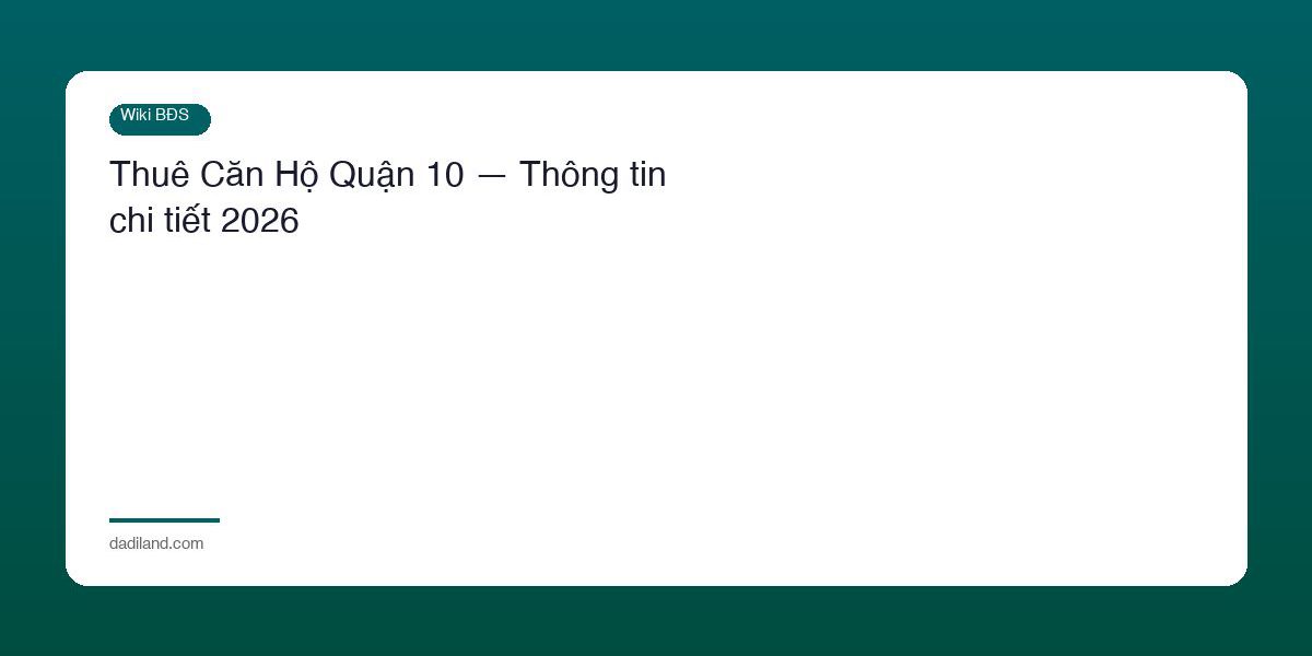 Thue Can Ho Quan 10
