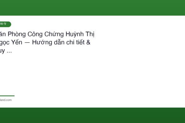 Van Phong Cong Chung Huynh Thi Ngoc Yen