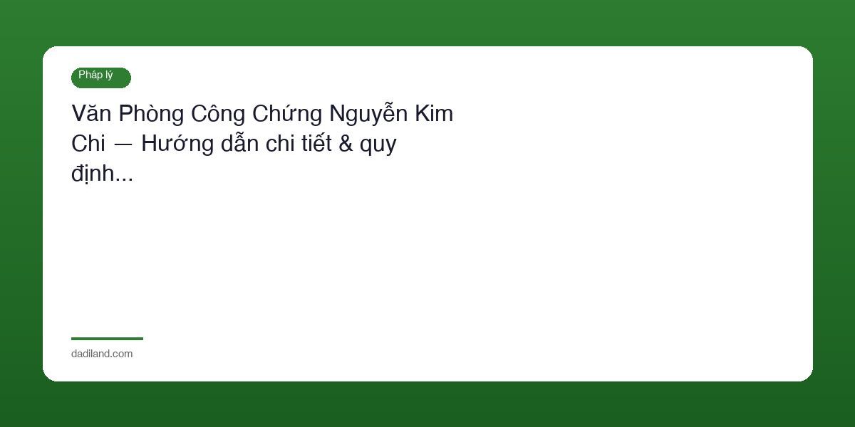Van Phong Cong Chung Nguyen Kim Chi