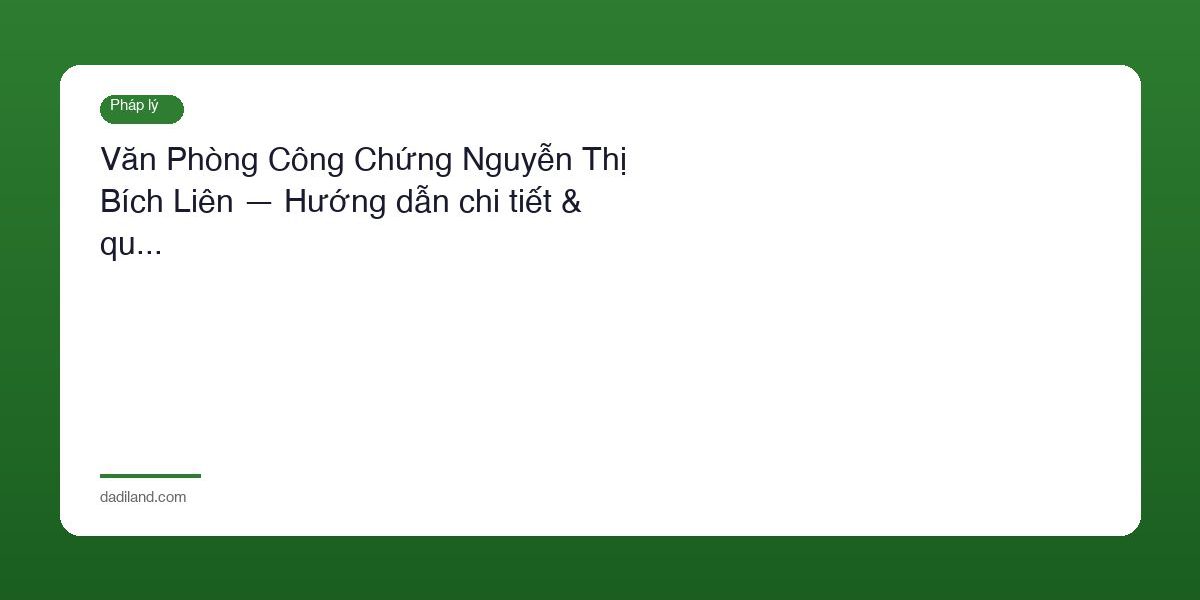 Van Phong Cong Chung Nguyen Thi Bich Lien