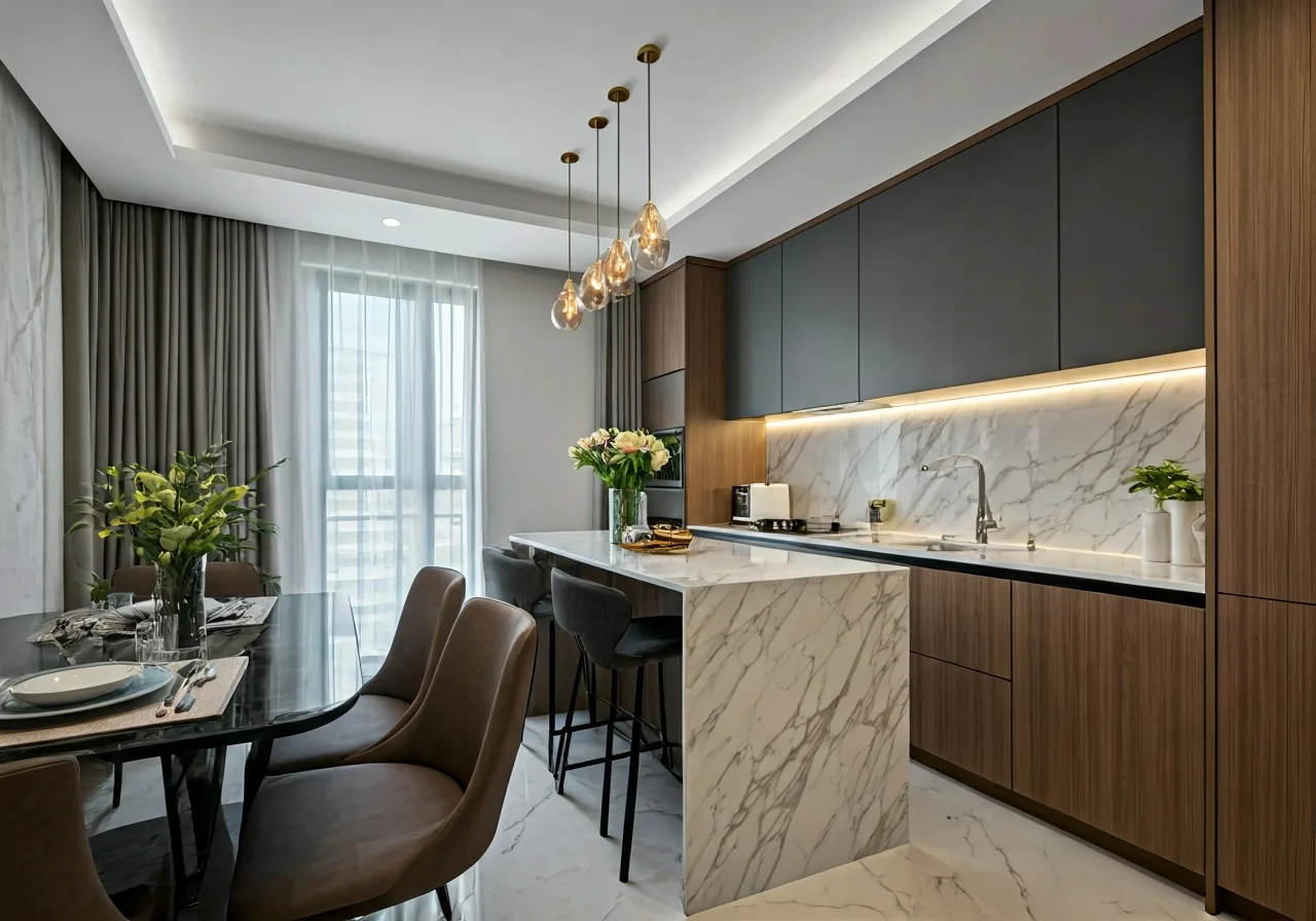 An Hung Apartment Du an nha o xa hoi tai Dong Nai - thiet ke bep