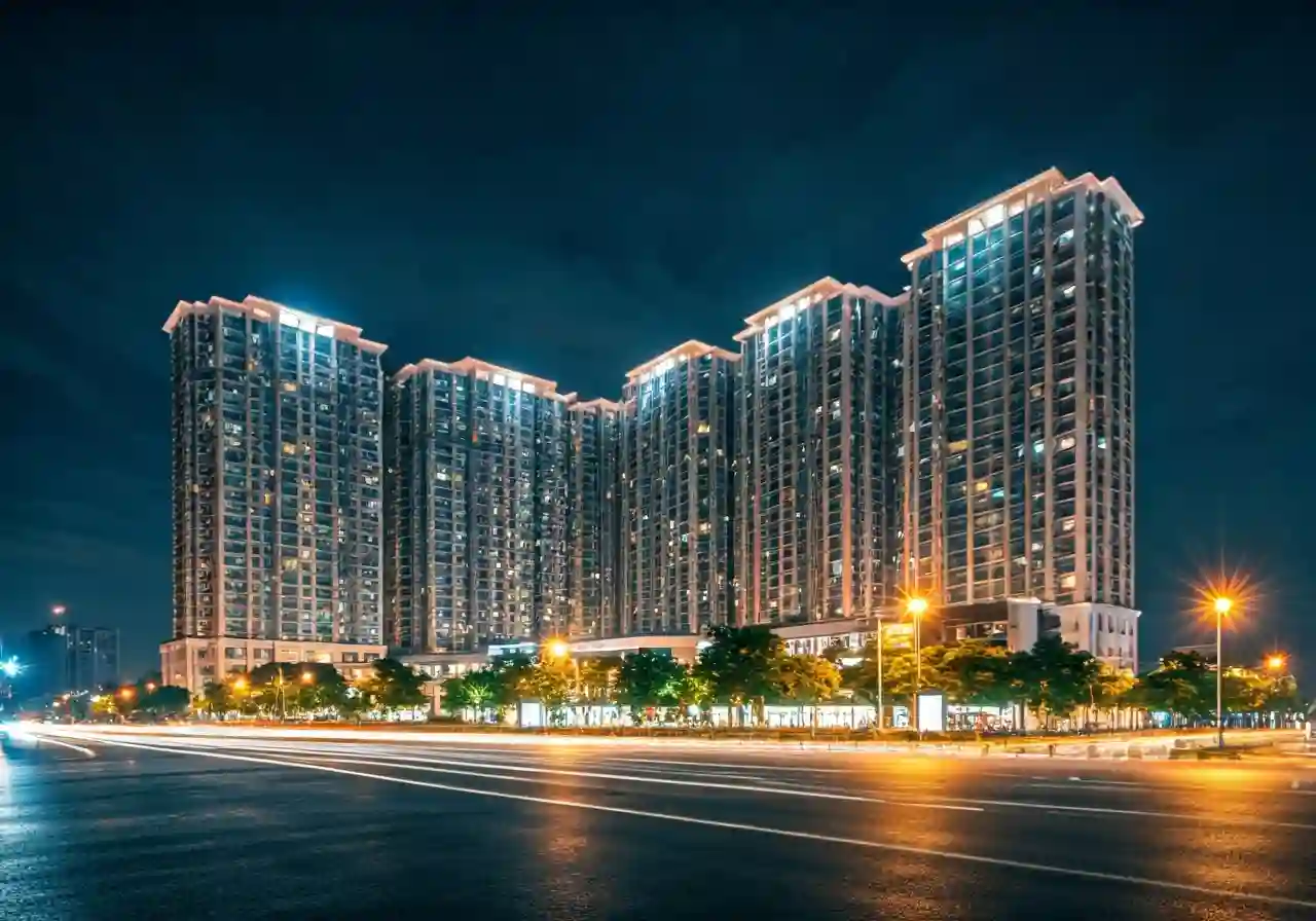 An Hung Apartment Du an nha o xa hoi tai Dong Nai - canh dem