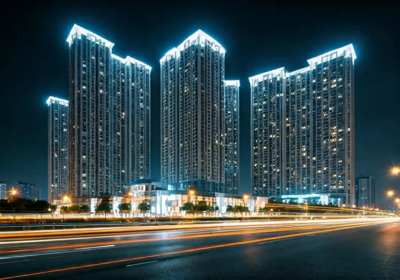 An Khanh Ecomony Du an biet thu nha lien ke tai Ha Noi - canh dem