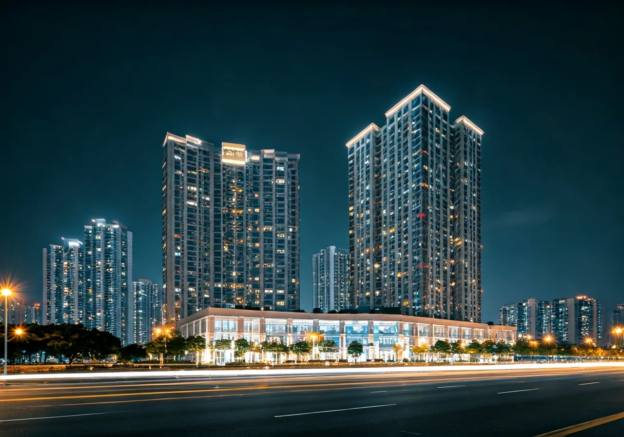 BlueGem Tower Du an chung cu tai huyen Thanh Tri - canh dem