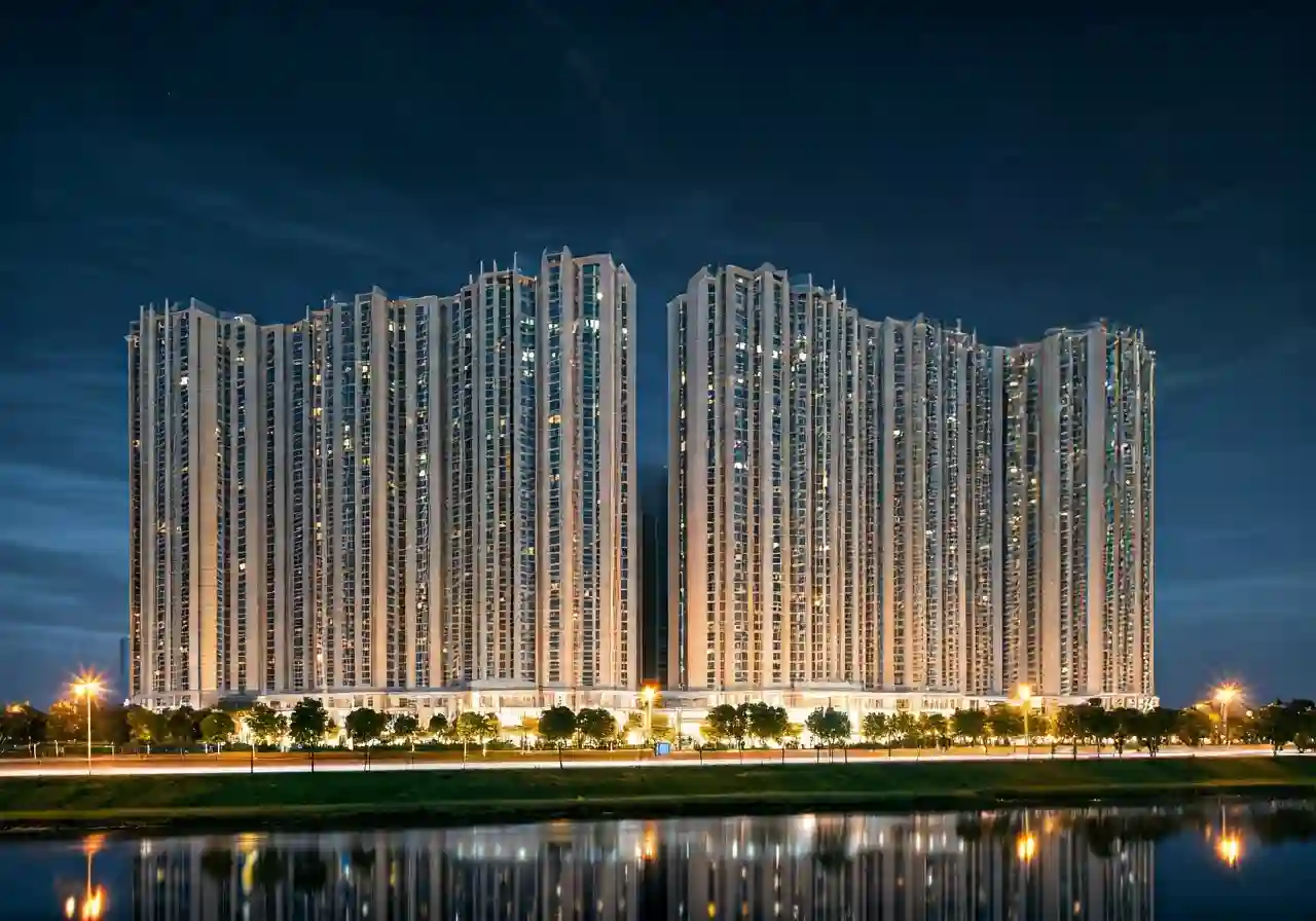 Bung Goi Verudra Estate Khu do thi nghi duong tai An Giang - canh dem