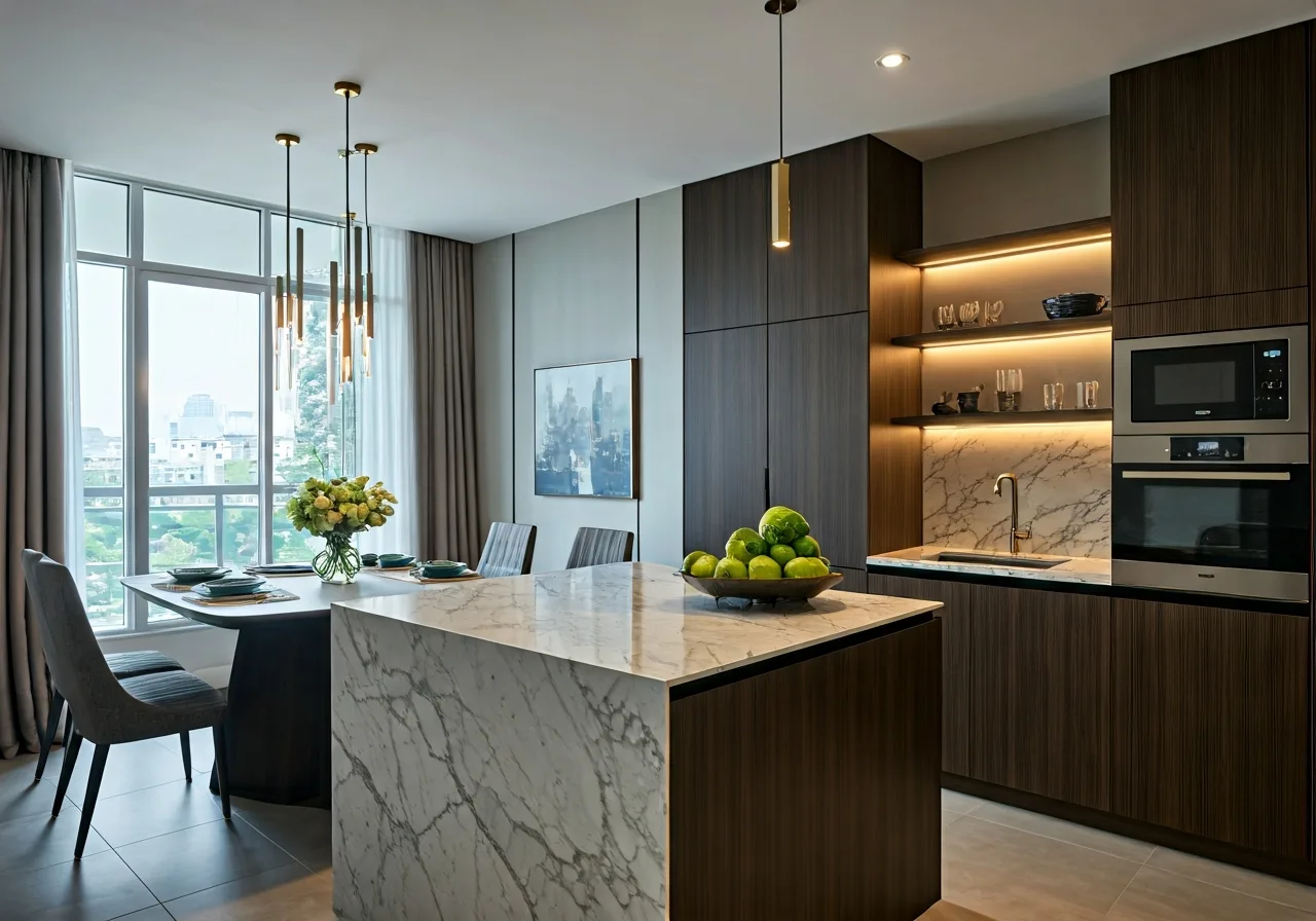 Celestine Westlake Du an can ho tai Ha Noi - thiet ke bep