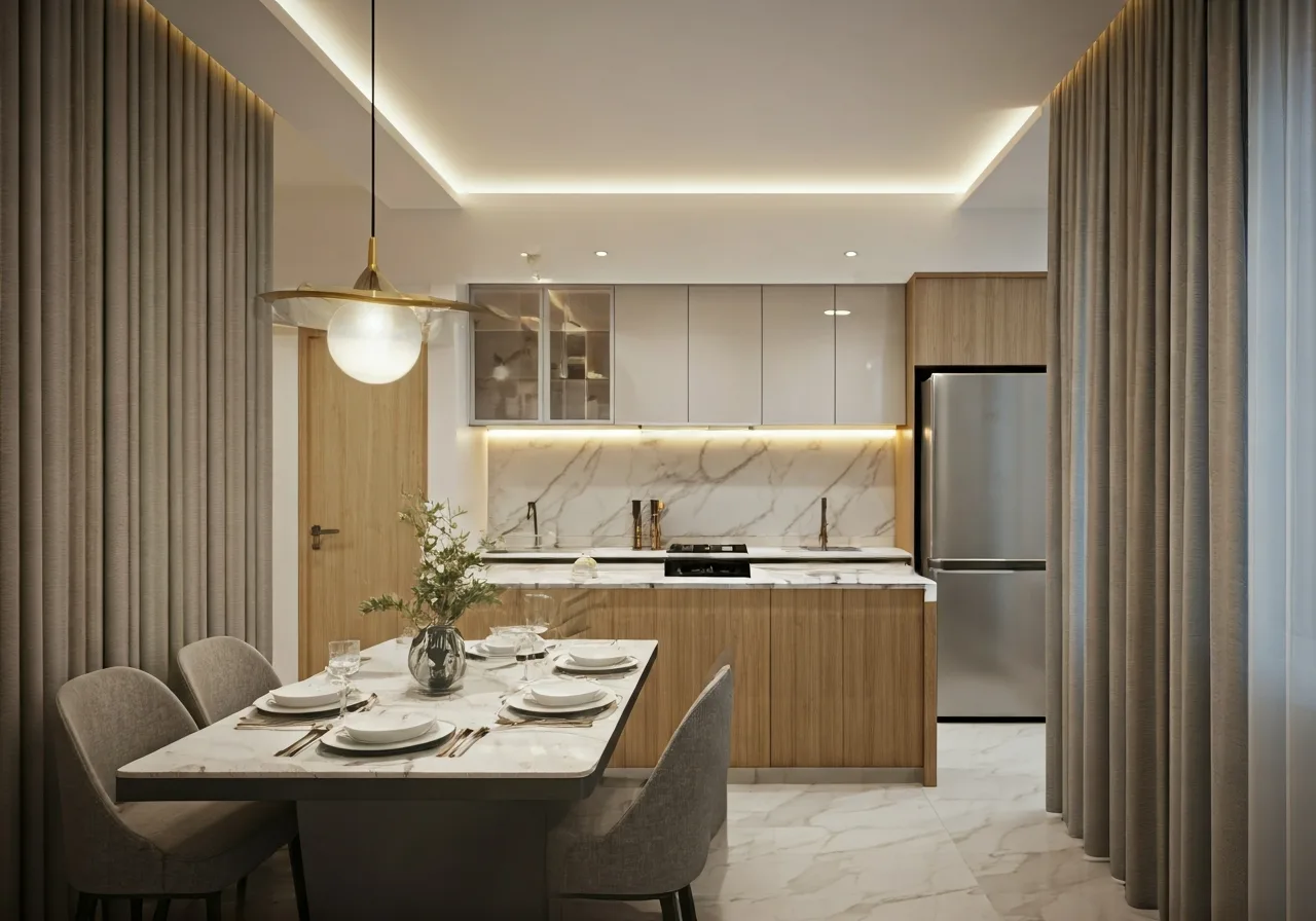 Chung cu 120 Tran Quoc Hoan - thiet ke bep