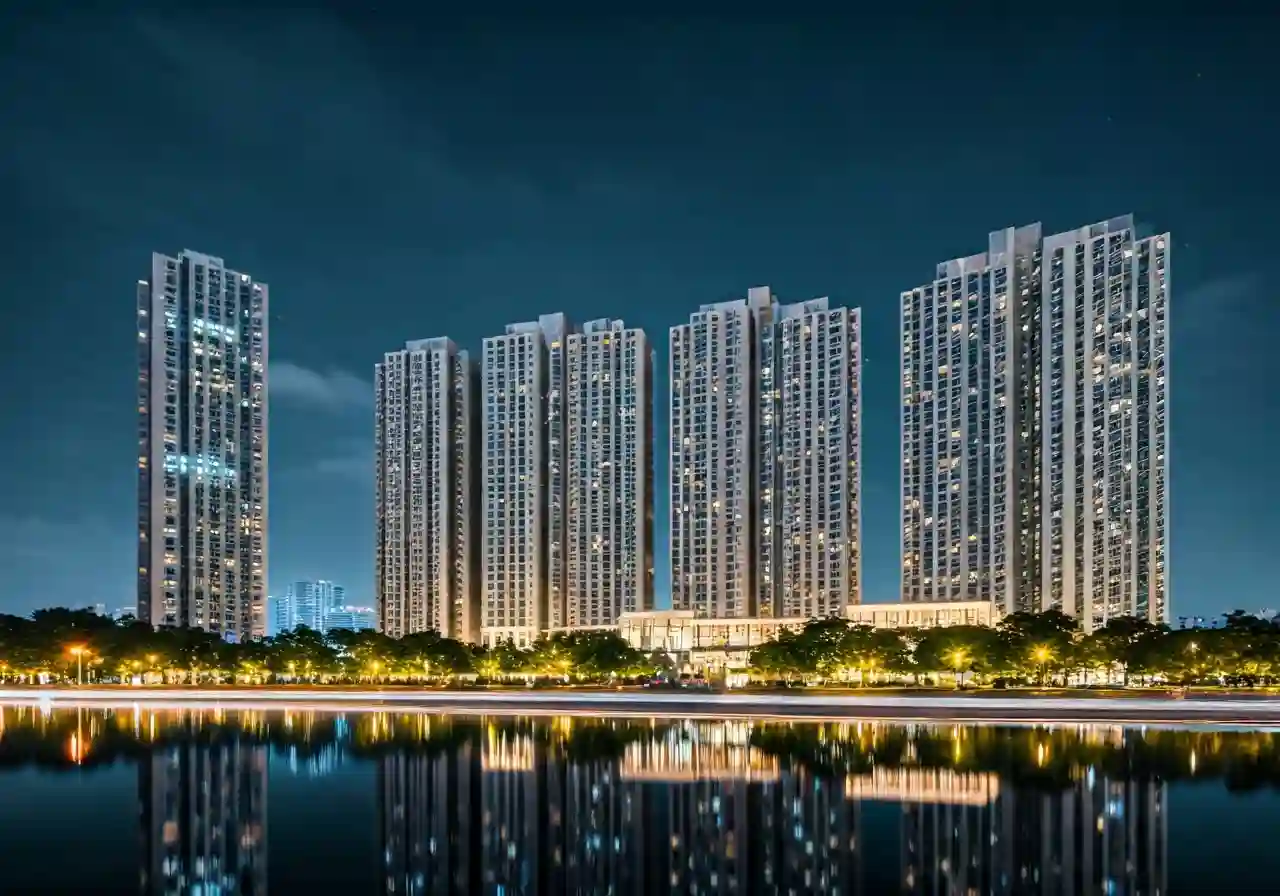 Chung cu 218 Linh Nam - canh dem