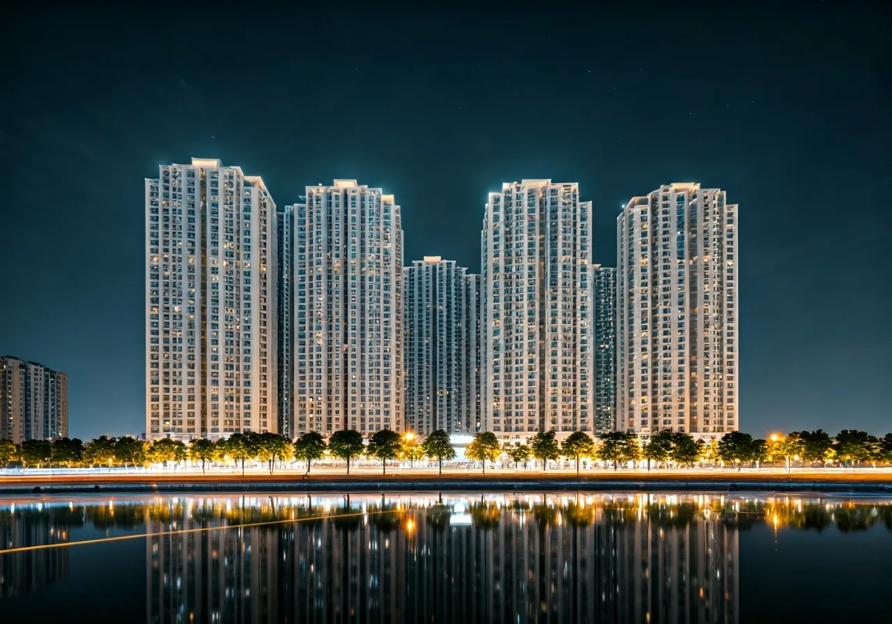 Chung cu An Binh Tower - canh dem