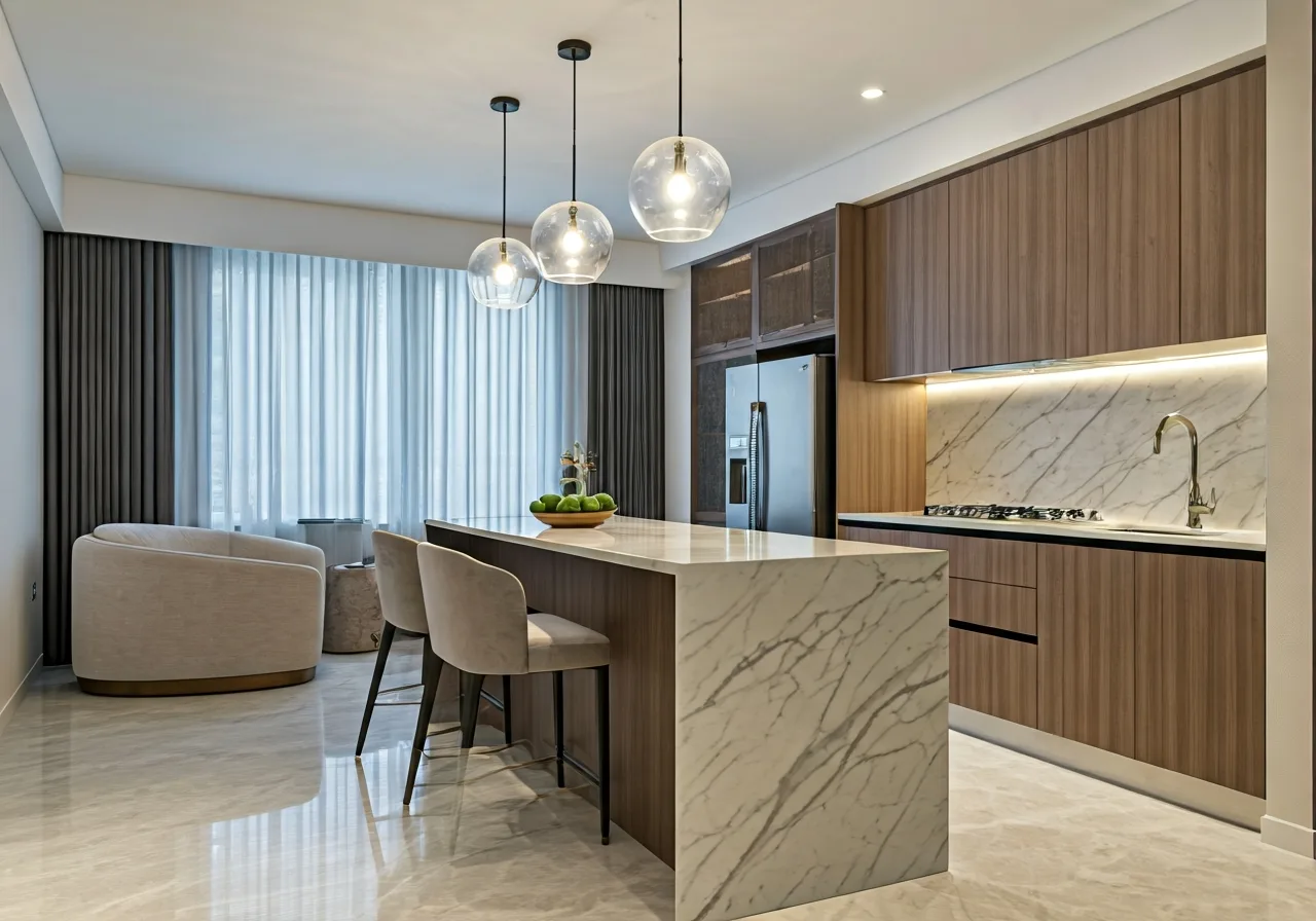 Chung cu Anland Complex - thiet ke bep