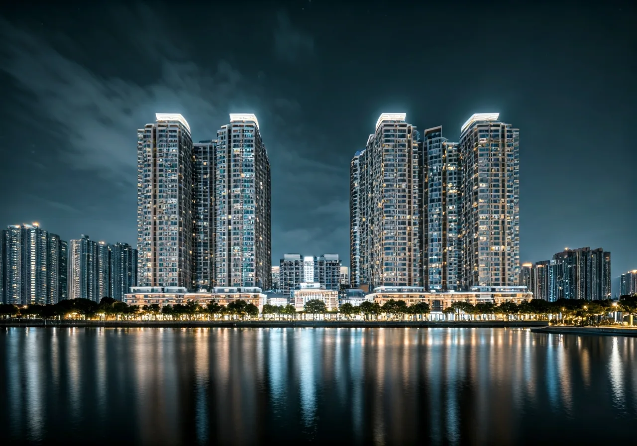 Chung cu Ariyana Lakeside - canh dem