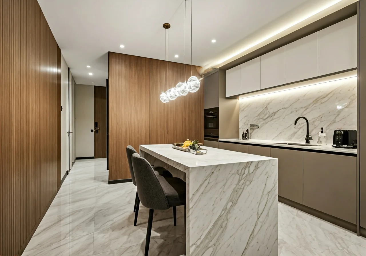 Chung cu BIDHomes Golden South - thiet ke bep