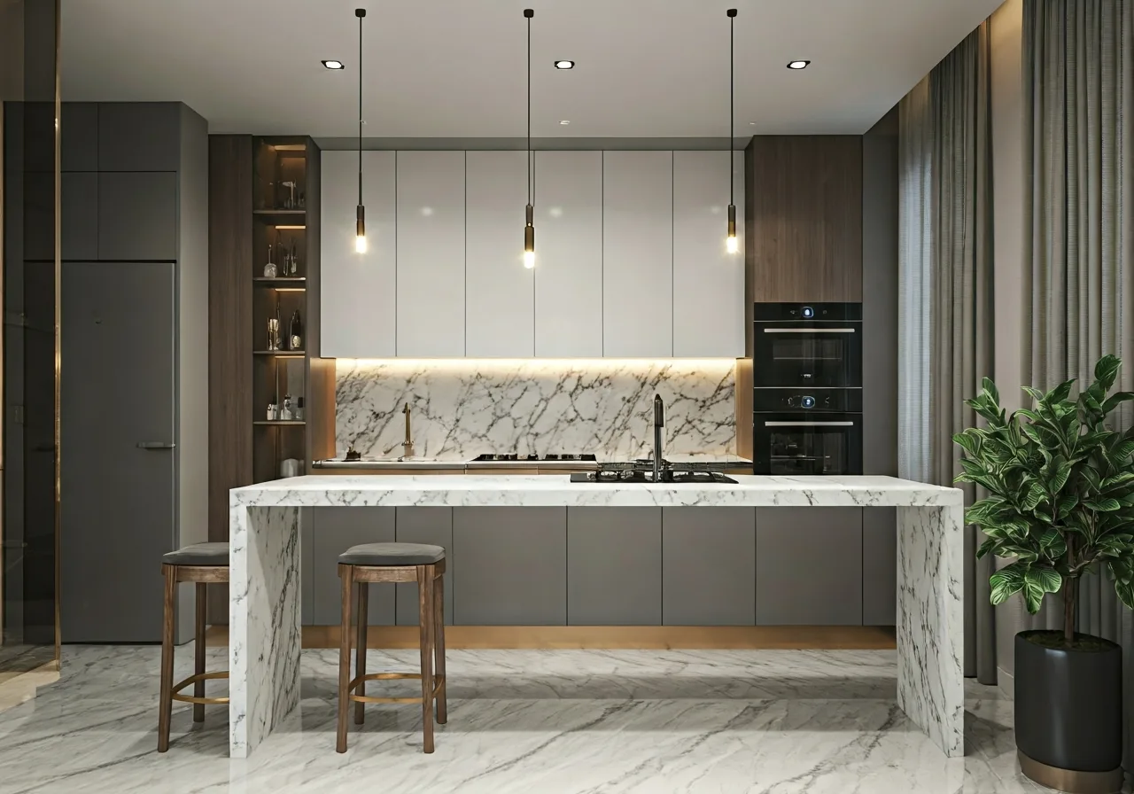 Chung cu Cau Giay Center Point - thiet ke bep