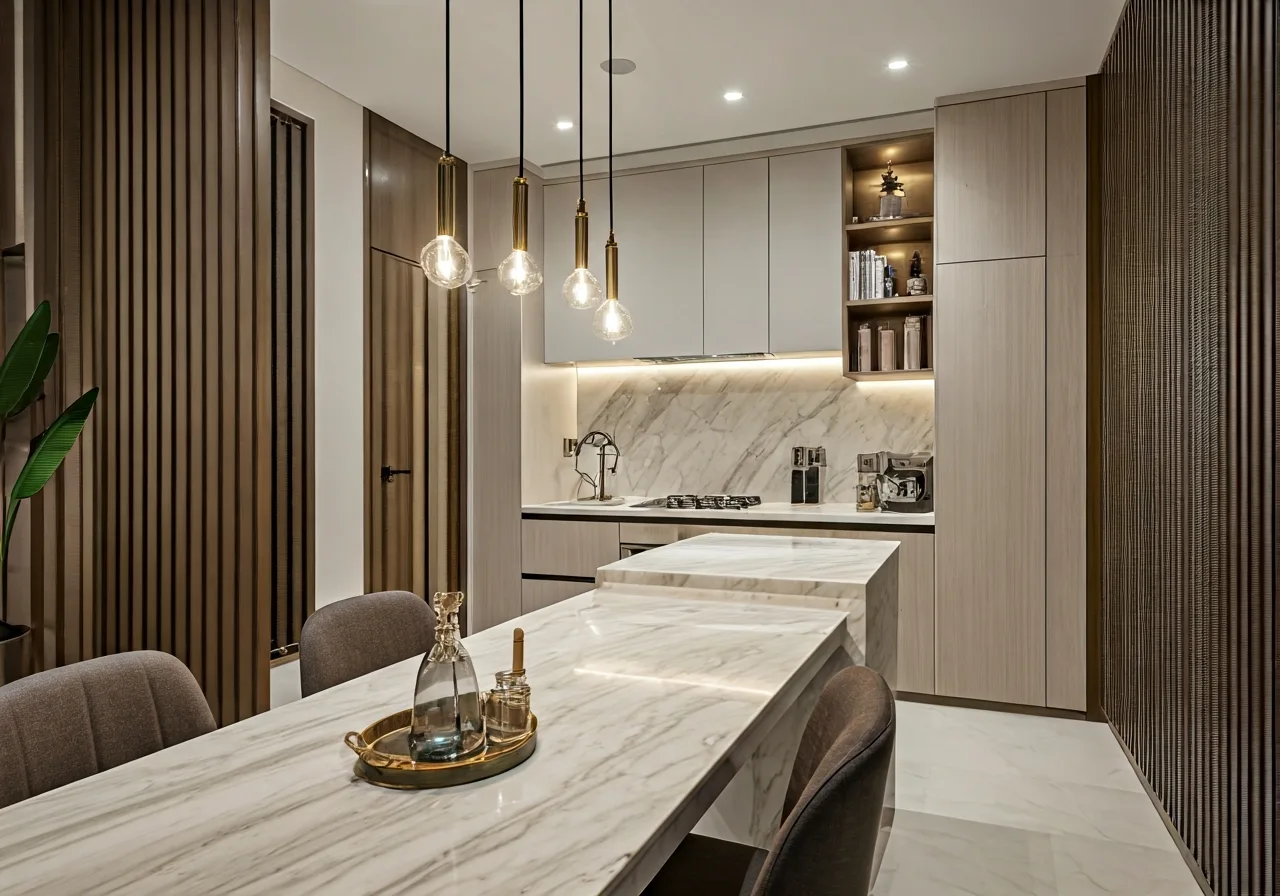 Chung cu CC2 Residence - thiet ke bep