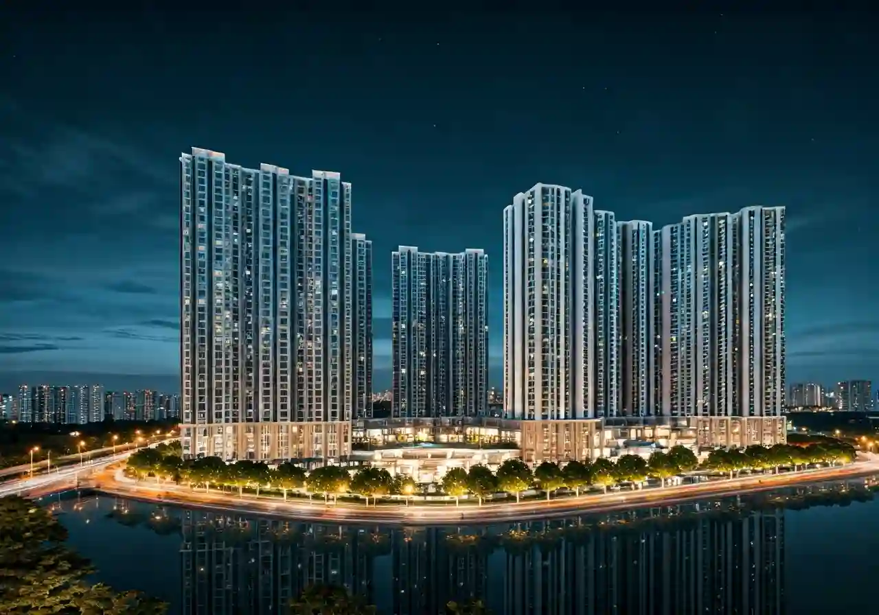 Chung cu CT2B Thach Ban - canh dem