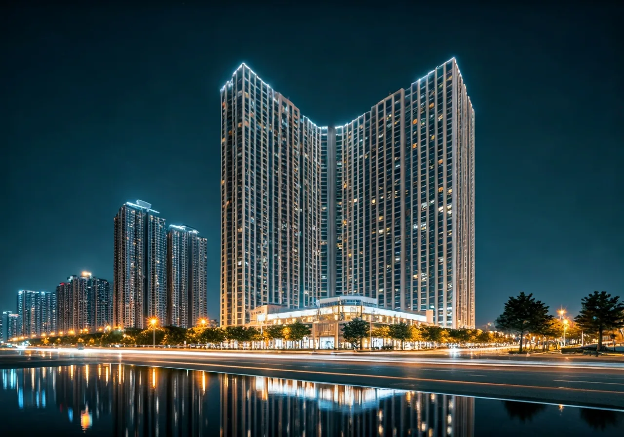 Chung cu Dong Luc Tower - canh dem