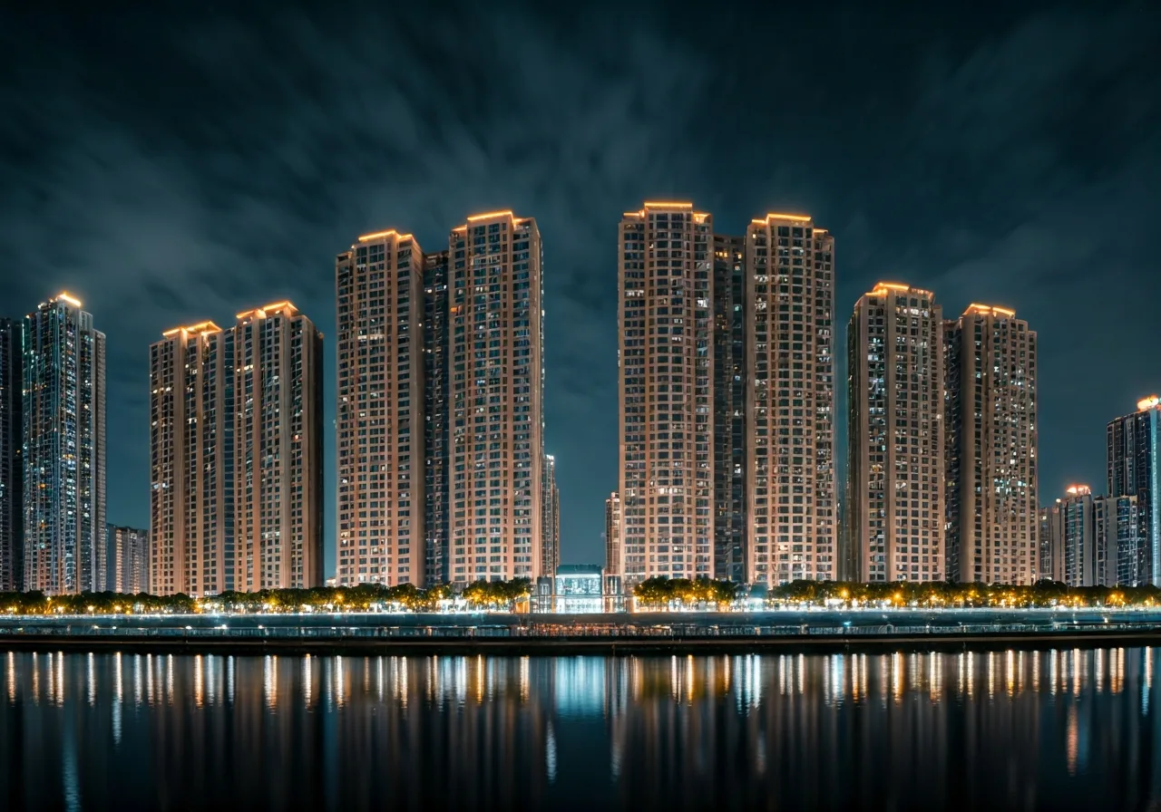 Chung cu Dream Town - canh dem