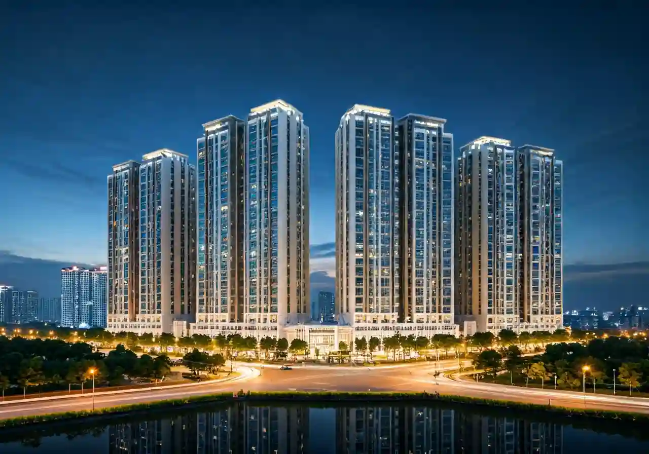 Chung cu E2 Yen Hoa Quan Cau Giay Ha Noi - canh dem