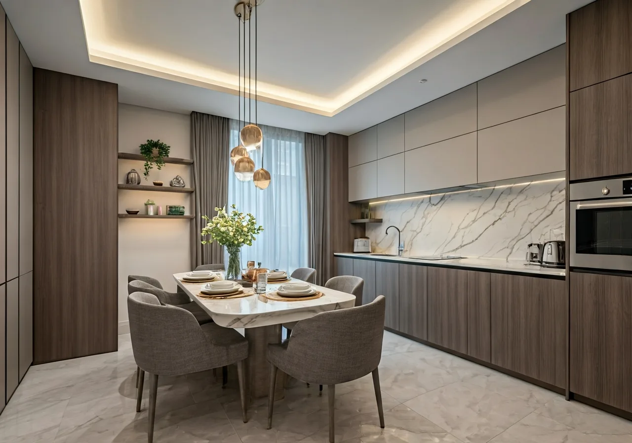 Chung cu Eco Lake View - thiet ke bep