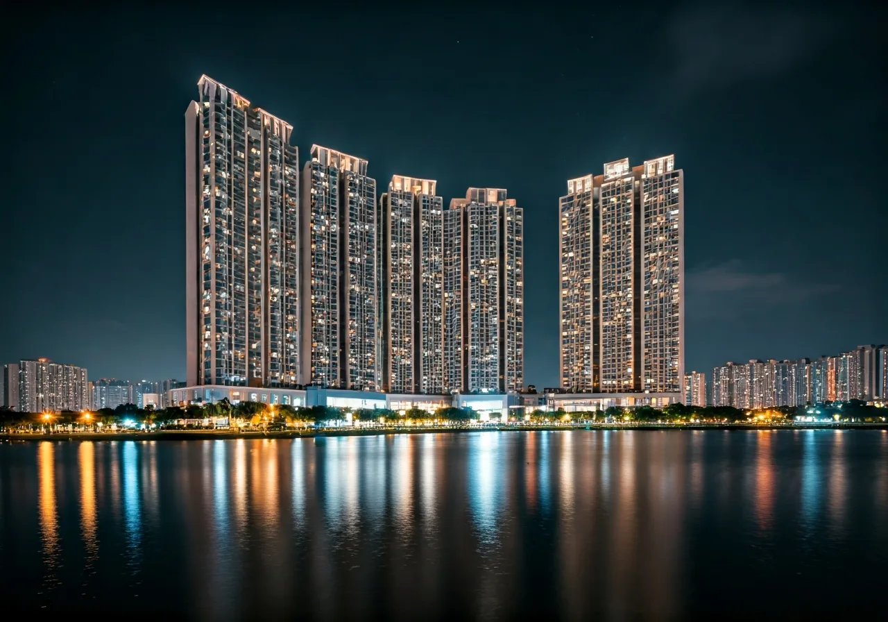 Chung cu Eco Lake View - canh dem