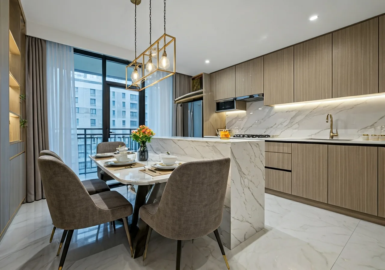 Chung cu Ecohome Dong Ngac - thiet ke bep