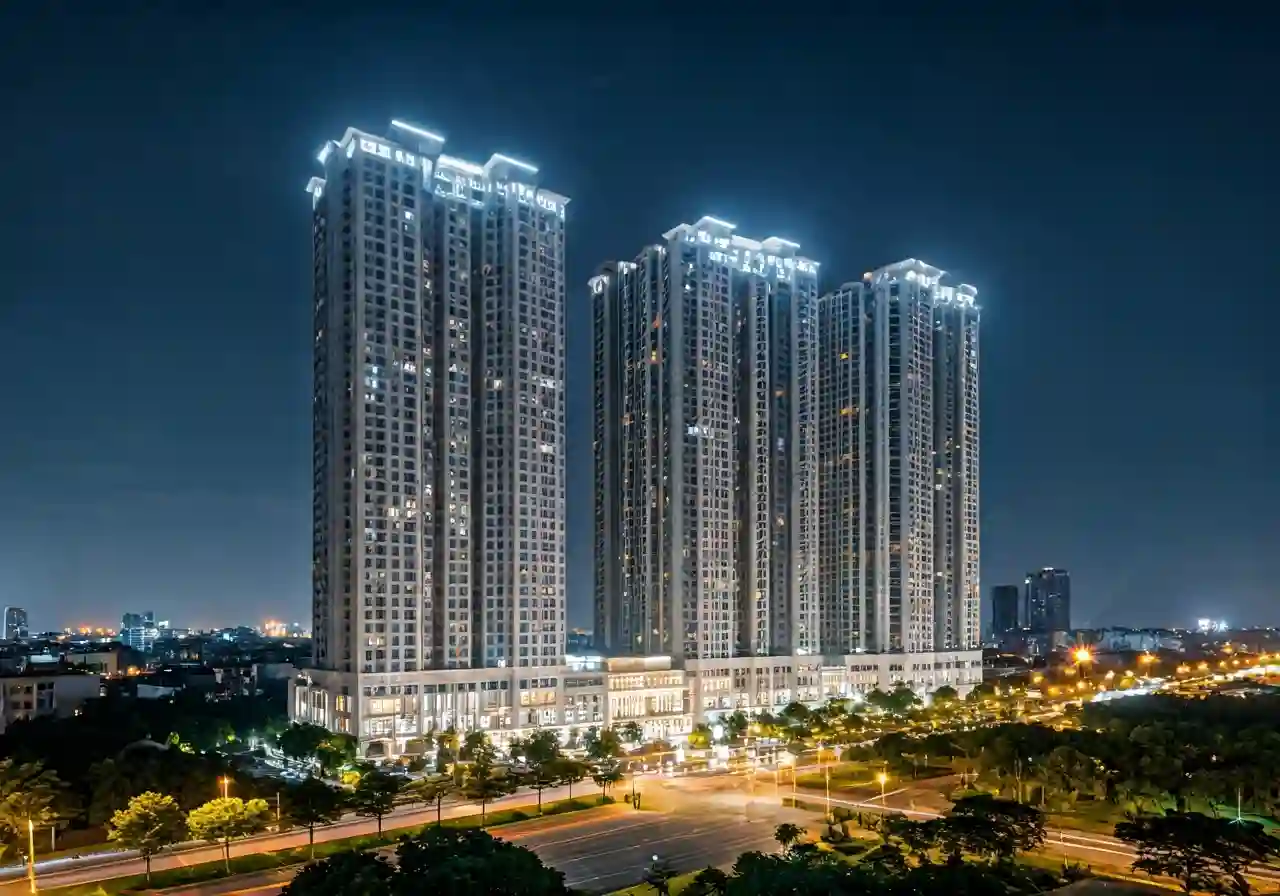 Chung cu Elite Tower Quan Ha Dong Ha Noi - canh dem