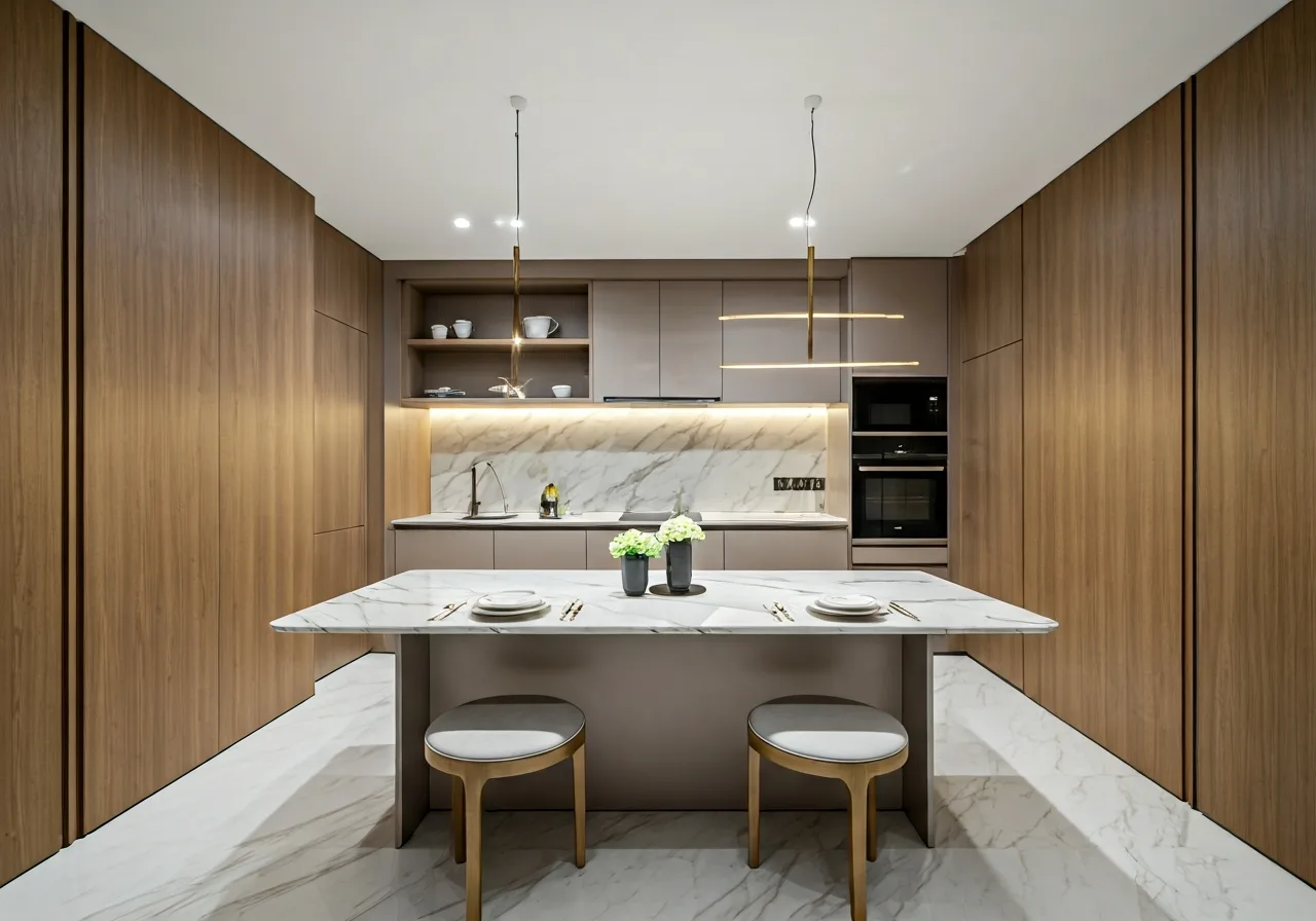 Chung cu Five Star Garden - thiet ke bep