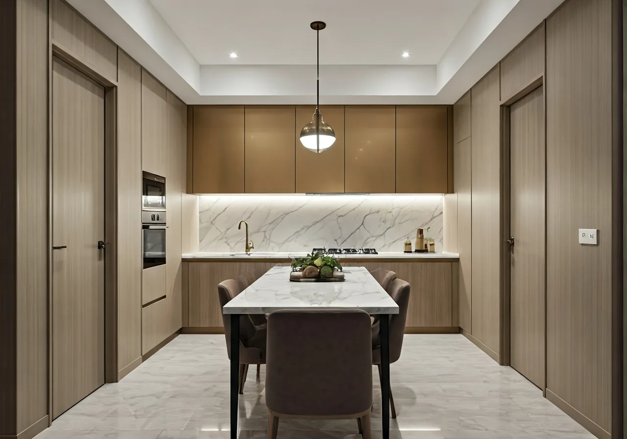 Chung cu Gold Season - thiet ke bep