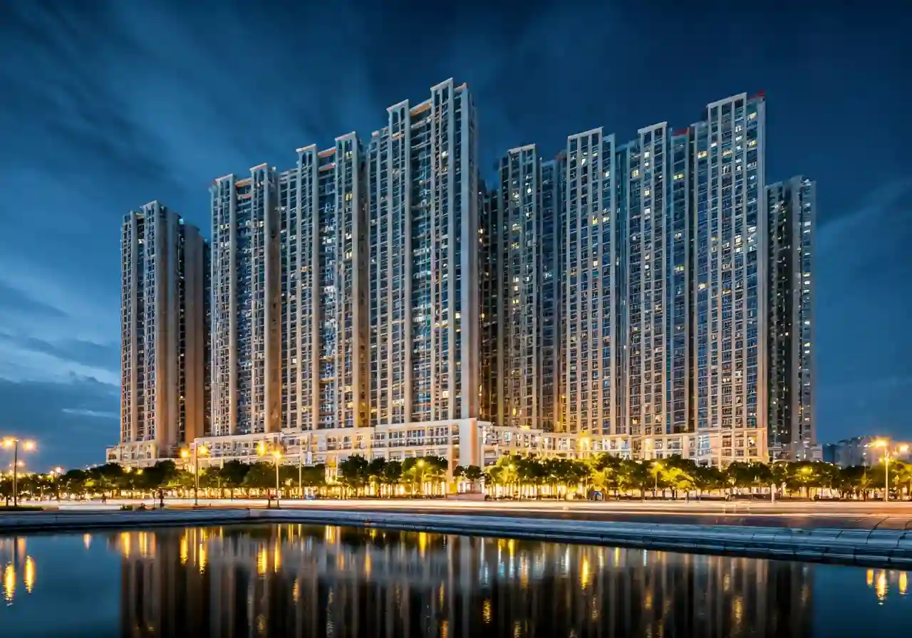 Chung cu Golden Palace Le Van Luong - canh dem