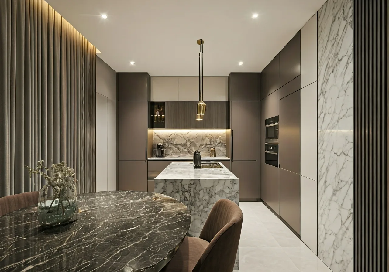 Chung cu Golden West Residence - thiet ke bep